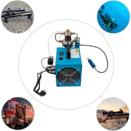 1800W PCP Air Compressor, 40Mpa compressor high pressure air pump 2800RPM, Two-Stage Compression, Anti-Rust Cylinder Head, Spa