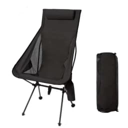 Portable Folding Camping Chair with Headrest Lightweight Aluminum Alloy Outdoor Chair for Fishing, Hiking,Travel & Picnic
