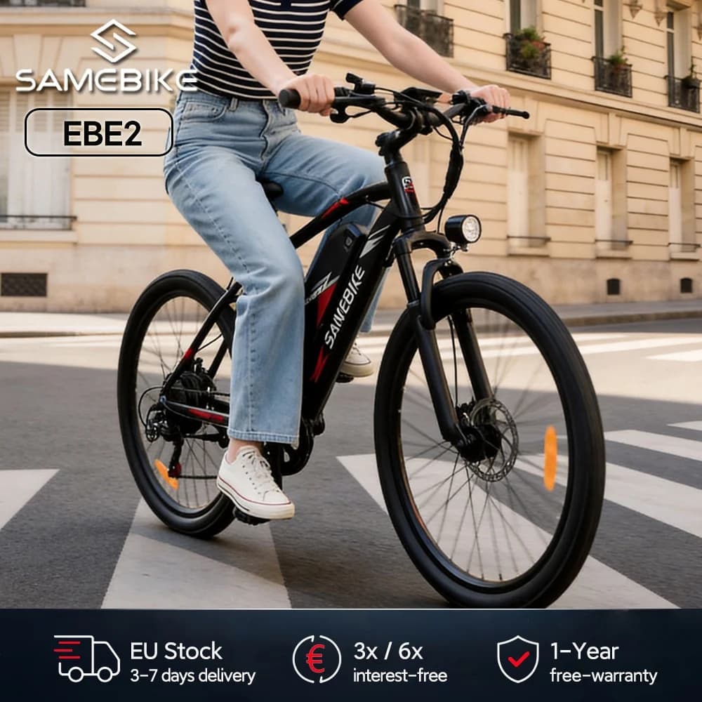 Samebike EBE2 Electric Bicycle 250W Adults 24 Inch Mountain Bike with 36V 13Ah Removable Battery