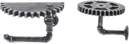 2Piece Floating Shelves Retro Industrial Iron Water Pipe Gear Design Wall Shelf Water Pipe Ledge Floating Shelf for Home Kitchen