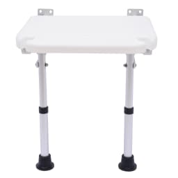 Wall Mounted Folding Shower Seat Adjustable Height 220lbs Capacity Foldable for Bathroom Elderly Foldable Shower Bench