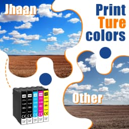 Jhaan 10x T1285 Printer Cartridges Compatible with T1281 T1282 T1283 T1284 for Ep Stylus Office BX-305 S-22 SX-125