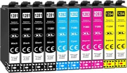 Jhaan 10x T1285 Printer Cartridges Compatible with T1281 T1282 T1283 T1284 for Ep Stylus Office BX-305 S-22 SX-125