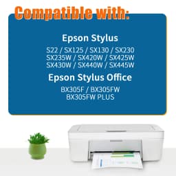 Jhaan 10x T1285 Printer Cartridges Compatible with T1281 T1282 T1283 T1284 for Ep Stylus Office BX-305 S-22 SX-125