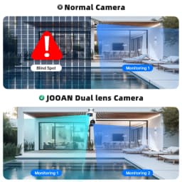 JOOAN 4K 6MP HD Wifi PTZ Camera Outdoor Dual Lens Dual Screen AI Tracking Color Night Vision Security Protection IP Camera