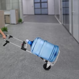 Folding Hand Truck with Elastic Binding Rope Versatile Luggage Cart Adjustable Handles for Moving Items Daily Shopping
