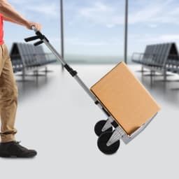 Folding Hand Truck with Elastic Binding Rope Versatile Luggage Cart Adjustable Handles for Moving Items Daily Shopping