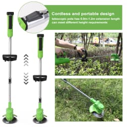 Electric Lawn Mower High Power Cordless Grass Trimmer Portable Electric Weed Eater Rechargeable Battery Home Garden Tools