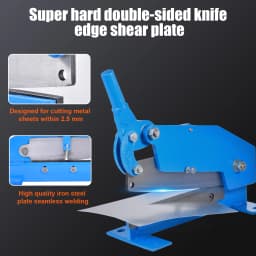 12" Benchtop Sheet Metal Shear, High Precision Manual Hand Plate Shear, Bench Shear Metal Cutting Tool for Shear Steel Plate