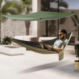 Nylon Fabric Portable Single & Double Size Outdoor Camping Hiking Garden Hammock for Backpacking Travel Sleeping