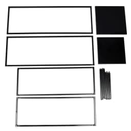 Black Set of 2 Metal Stand Plant Stand High Square Rack Flower Holder for Wedding Living Room Patio Garden