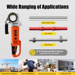 2300W Electric Pipe Threader with 6 Kinds of Standard Dies All-copper Motor Applicable Pipe Diameter 21.9-59.6mm