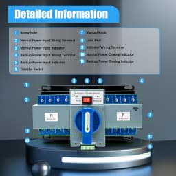 4P/63A 220V Dual Power Automatic Transfer Switch Manual Automatic Integration All-in-1 Design Indicator for Elevator