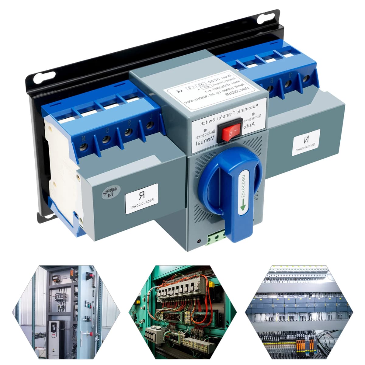 4P/63A 220V Dual Power Automatic Transfer Switch Manual Automatic Integration All-in-1 Design Indicator for Elevator