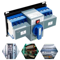 4P/63A 220V Dual Power Automatic Transfer Switch Manual Automatic Integration All-in-1 Design Indicator for Elevator