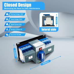 4P/63A 220V Dual Power Automatic Transfer Switch Manual Automatic Integration All-in-1 Design Indicator for Elevator