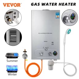6L LPG Portable Instand Water Heater Propane Gas LPG Wall-Mounted Tankless Water Heater Digital Display