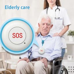 PGST SOS Emergency Button Panic Button Home Security-Protection Alarm System For Older Connecting to An Alarm System