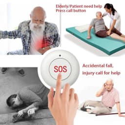 PGST SOS Emergency Button Panic Button Home Security-Protection Alarm System For Older Connecting to An Alarm System