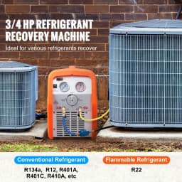 SucceBuy 3/4 1HP Refrigerant Recovery Machine Portable AC Recovery Machine 60Hz Recovery Machine HVAC for Car Air Conditioning