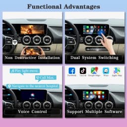 AUTOTOP Android Auto Smart Adapter For Mercedes Benz 2019-2022 NTG6.0 Wireless CarPlay AirPlay MirrorLink Bluetooth GPS Nav Wifi