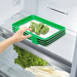 4Pcs Food Preservation Tray Refrigerator Organizer Kitchen Tool Seafood Beef Ham Fresh Keeping Fresh Spacer Reusable Container