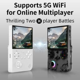 ANBERNIC RG40XXV Handheld Game Console Retro Game Player 4" IPS Screen H700 Linux 64-bit 64GB TF RGB Joystick WiFi Bluetooth HDMI TV Output Streaming MP4 Video Player Ebook Portable Arcade Emulator Pocket Console Kids Birthday Gift Home Travel For Adults