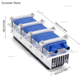 Thermoelectric Peltier Refrigeration Cooler 12VDC 30A/15A Semiconductor Cooling System DIY for Air Conditioning Fan