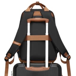 KONO WOMEN'S Waterproof Laptop Backpack with 15.6 Inch Laptop Compartment headphones Connector Ergonomic Ideal for School & Travel
