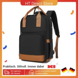 KONO WOMEN'S Waterproof Laptop Backpack with 15.6 Inch Laptop Compartment headphones Connector Ergonomic Ideal for School & Travel