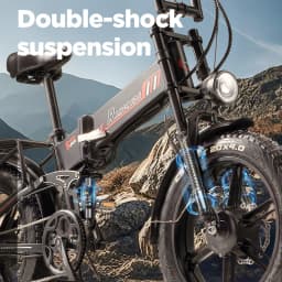 RANDRIDE YX20M-2 Folding Electric Bike 2000W 20Ah Two-Engine Electric Bike with Hydraulic Brakes and Double Fork