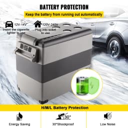 VEVOR 35L 45L Car Refrigerator Mini Fridge Freezer Portable Compressor Cooler 12/24V DC 110-240V Ice Box for Camping