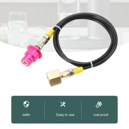 SODA Quick Connect Terra DUO Art To External Co2 Tank Adapter Hose Kit W21.8-14 With Quick Disconnect 1.5m Hoses 4500 PSI