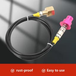 SODA Quick Connect Terra DUO Art To External Co2 Tank Adapter Hose Kit W21.8-14 With Quick Disconnect 1.5m Hoses 4500 PSI
