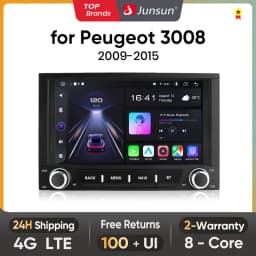 Junsun Android13 Radio Autoradio For Peugeot 3008 2009 2010 2011 2012 2013-2015 Car Intelligent Systems Apple Carplay GPS Screen