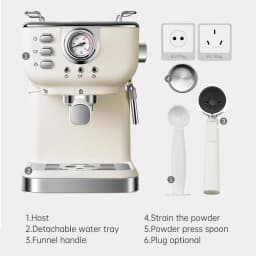 NEW Coffee Maker 1050W 1.5L Large Capacity Semi Automatic 20bar High Pressure Extraction Coffee Machine for Home Cafes