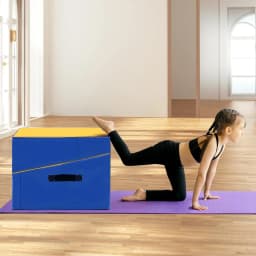Slanted Gymnastics Mat, Wedge-shaped Soft Floor Mat, Foldable, 2-in-1 Gym Mat with Carry Handle, Sports Mat, Fitness Mat