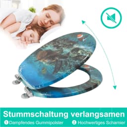 Wc Sitz Abdeckung Wc Deckel mit Soft-Close WC SITZ TOILETTENDECKEL KLODECKEL DECKEL BRILLE KLOBRILLE MIT ABSENKAUTOMATIK