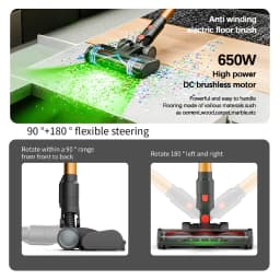 COTIAR V22 650W 55kPa Wireless Vacuum Cleaner for Home Appliance Vertical Handheld Vacuum Cleaner Smart Home Removable Battery