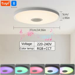 MARPOU LED Modern Ceiling Light RGB Colorful Dimming APP Remote Control 18 Inch Large Size Smart Home Music Ceiling Lamp Bedroom