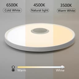 MARPOU LED Modern Ceiling Light RGB Colorful Dimming APP Remote Control 18 Inch Large Size Smart Home Music Ceiling Lamp Bedroom