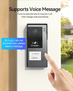 TMEZON 2 Wire WiFi Video Intercom System with Camera and 7 Inch1080P Touch Screen IP Wired Video Door Phone, Tuya, Remote Unlock