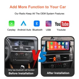 Linux multimedia touch screen without thread CarPlay Bonroad 10,25 inches for BMW X3 F25 X4 F26 2011-2017 CIC NBT Android Auto Mirror Link