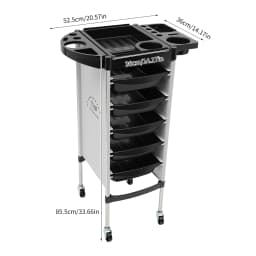 6-Tier Drawer-Type Multi-Functional Salon Trolley Salon Trolley Cart with Wheels, Hairdressing Shelf Rolling Storage Tray Cart