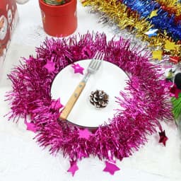 20/2M Tinsel Garland Shimmering Hanging Decorations for New Year and Christmas Tree Festive Party Ribbon New Year Decor Supplies