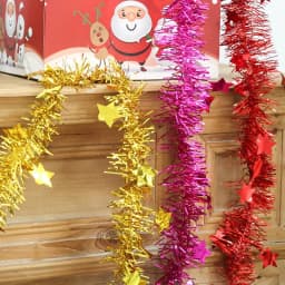 20/2M Tinsel Garland Shimmering Hanging Decorations for New Year and Christmas Tree Festive Party Ribbon New Year Decor Supplies