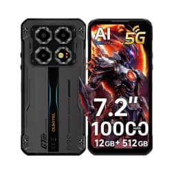 OUKITEL WP60 36GB(12+24) RAM 512GB ROM 5G 7.2” HD+ 120Hz Display Smartphone MTK 7025  10000mAh 108MP Android 15 NFC Rugged Phon