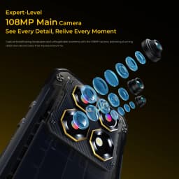 OUKITEL WP60 36GB(12+24) RAM 512GB ROM 5G 7.2” HD+ 120Hz Display Smartphone MTK 7025  10000mAh 108MP Android 15 NFC Rugged Phon