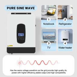 4KW 24V 100A Hybrid Solar Inverter 230VAC Off Grid Pure Sine Wave 500VDC 50/60Hz Solar Controller With WIFI Built-in BMS 