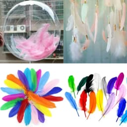 20-1000pcs Natural Big Goose Feather Craft Jewelry Carnival Party 15-20CM Colorful Goose Feather for Home Handicraft Decor Plume